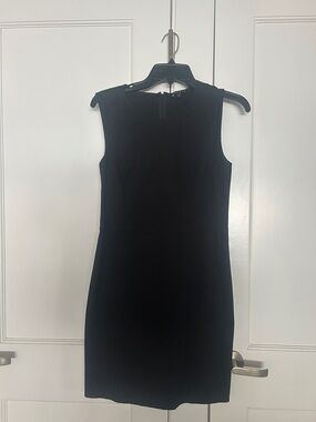 Theory Black Sleeveless Mini Sheath Dress